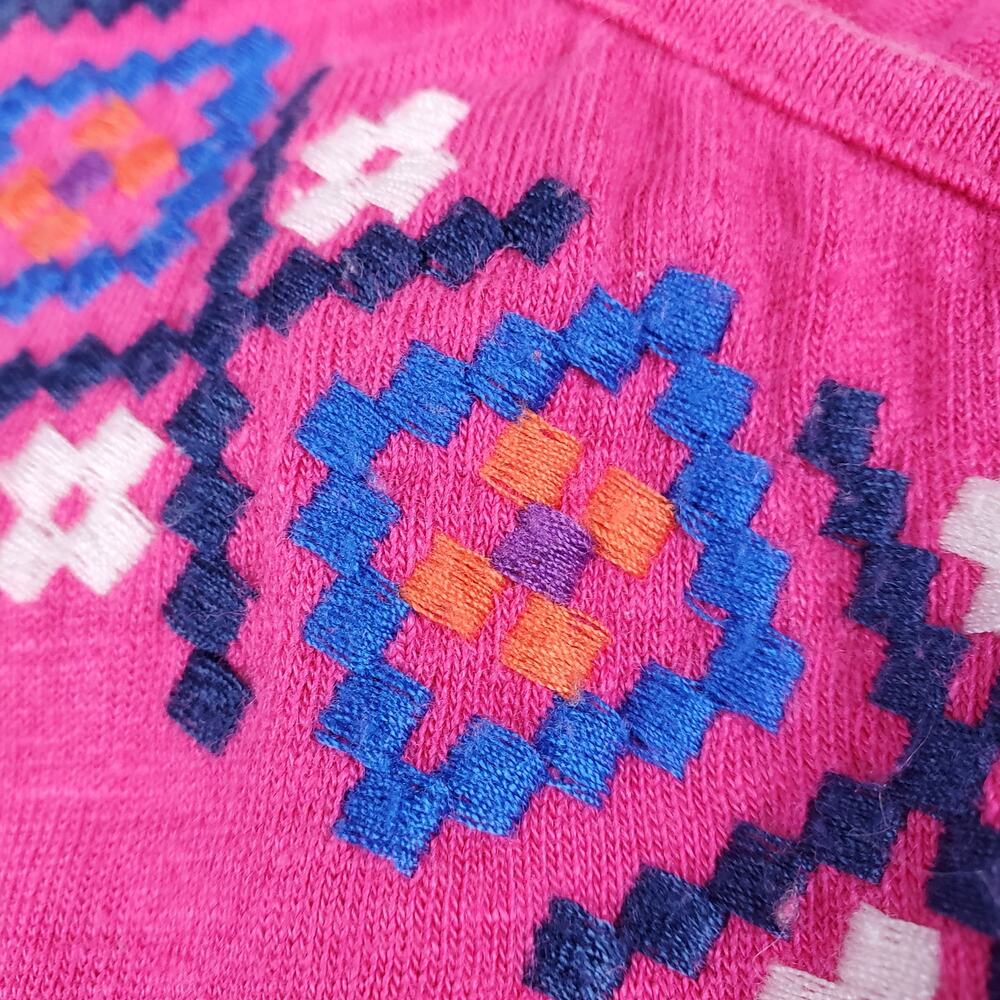 Tommy Bahama Embroidered Dress Swim Cover Tie Neck Pink Sz S - Picture 5 of 9